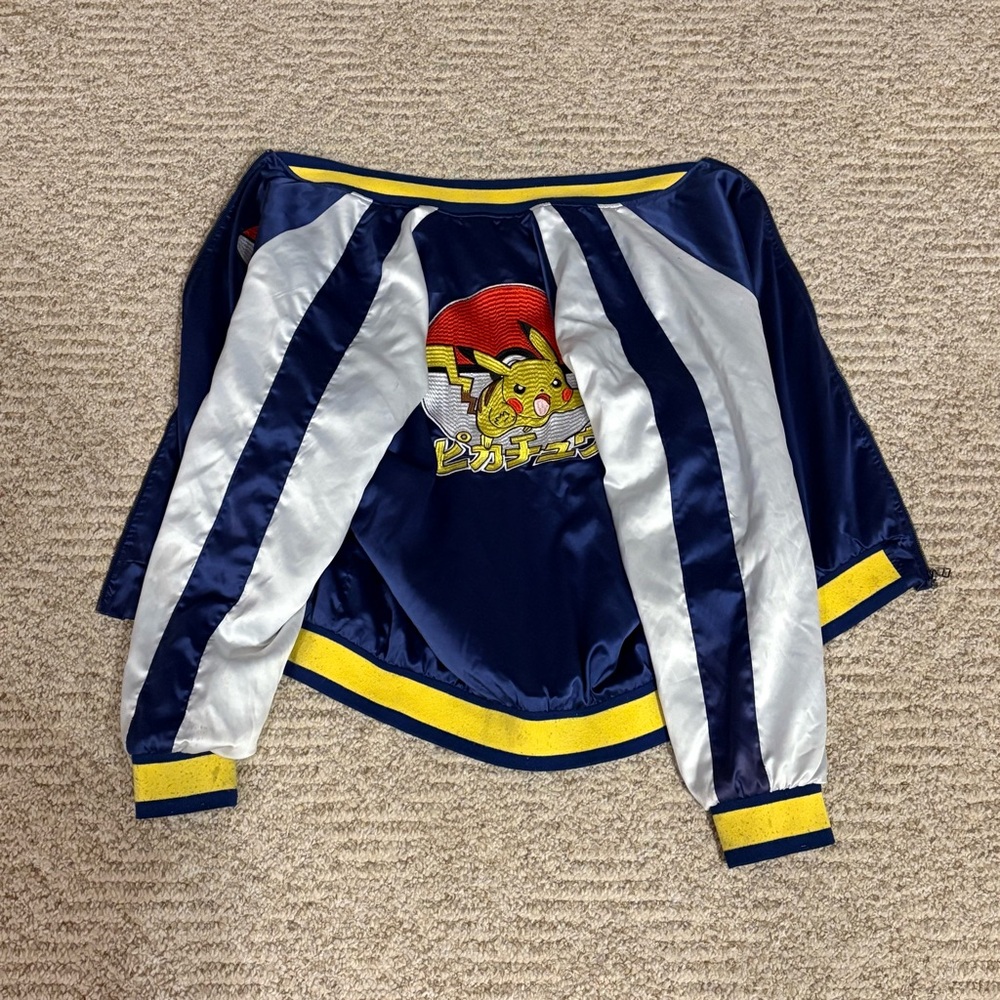 Pokemon Pikachu Bomber Sukajan Jacket Men's Size XL Nintendo 2016